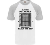 Ascensore Meccanico Sollevamento Engineer Uomo S/S Baseball T-Shirt