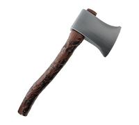 ASCIA DA BOSCAIOLO CON MANICO MARRONE ACCESSORIO PER ABITO DI FANTASIA - ASCIA IN PLASTICA LUNGA CON MANICO IN LEGNO - PERFETTO PER HALLOWEEN E LIBRO PROP ABITO DI FANTASIA - CONFEZIONE DA 1