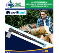 Ascia Spaccalegna con Lama in Acciaio Temperato Manico in Composito Cellfast