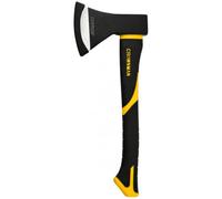 Ascia spaccalegna da 600 g, 36 cm in acciaio al carbonio - accetta manuale compatta e ascia per legna da campeggio, legna da ardere, legna da camino e da fuoco, lavori in giardino, officina