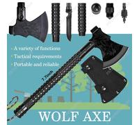 Ascia tattica pieghevole Tomahawk Esercito Caccia esterna Campeggio Sopravvivenza Machete Axes Kit di attrezzi Portatile Tomahawk Camping Hatchet WOLF AXE