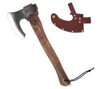Ascia vichinga, fatta a mano, ascia da caccia, ascia da campeggio, ascia da outdoor, ascia nordica da campeggio di sopravvivenza, ascia da bushcraft per avventure all'aperto Acciaio al carbonio 1095