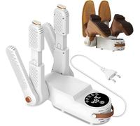 Asciuga e scalda scarpe elettrico, asciuga scarponi pieghevole a 4 punte per scarponi da sci e guanti, girevole a 360° con timer, asciugatura rapida di calzature e attrezzatura