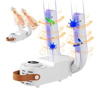 Asciuga Scarpe Elettrico: Asciuga Scarpe da Calcio, Asciugascarpe con Timer Intelligente Design Pieghevole, Asciugatura Rapida per Scarpe da Calcio, Guantoni da Boxe, Scarponi da Sci