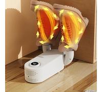 Asciuga Scarpe Elettrico, Asciuga Scarponi Pieghevole, Asciuga Stivali con Timer e Antibatterica, Asciuga Guantoni da Boxe, Asciugatura Rapida Asciugascarpe per Cappelli Calze Scarponi da Sci (White)