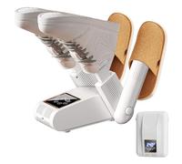 Asciuga scarpe elettrico, asciuga stivali, scalda scarpe con doppio supporto, pieghevole con timer, sterilizzazione UV, indicatore LED per scarpe da pioggia invernali, calzini
