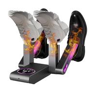 Asciuga scarpe elettrico, pieghevole, asciuga stivali con timer e funzione antibatterica, asciuga guanti, scaldascarpe con doppio supporto a V, asciuga scarpe per calze, stivali da sci