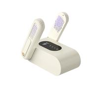 Asciuga scarpe portatile Asciuga scarponi pieghevole con timer e rastrelliera regolabile a 360° Scalda scarpe silenzioso con compresse per aromaterapia per stivali e guanti da lavoro