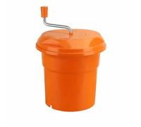 Asciuga Verdure Manuale Commerciale, Arancione, Piccolo | Smontabile, Centrifuga per Insalata con Tubo di Scarico, Alimentare, Utensile, Cucina, Ristorazione