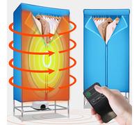 Asciugabiancheria Elettrico ad Armadio con Telecomando Timer e Display 1200W