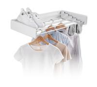 EASYmaxx Stendibiancheria da parete 400, salvaspazio ed estensibile, 80 cm x 40 cm x 10,5 cm, lunghezza 4 m, stendibiancheria per asciugatura senza corrente all'interno e all'esterno