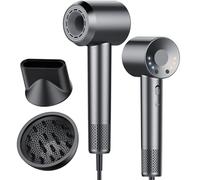 Asciugacapelli, 160.000 Giri/min Phon Capelli Professionale con 500 Milioni Ioni Negativi, 3 Velocità & 4 Temperature, Basso Rumore, Diffusore Magnetico e Ugello Inclusi