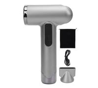 Asciugacapelli a cordino professionale 100000 rpm 15000MAH USB USB Accuri ricaricabili da viaggio con ugello per il dormitorio di salone viaggi da campeggio all'aperto da (Silver)