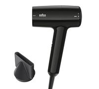 Asciugacapelli Braun HD1.5, compatto e leggero con concentratore, 1800W, 3 temperature/velocità, nero lucido, BRHD150E