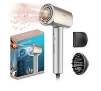 Cecotec Asciugacapelli Ionico Professionale DryGlam Nano Plasma Aluminum. BLDC Motore Brushless 1600W e 110.000RPM, Ioni Positivi/Negativi, Frizz Neutralizzato, Plasma, 3 Velocità, 2 Accessori