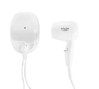 Asciugacapelli Compatto 2 Livelli di Temperatura Include Supporto a Parete 1600W