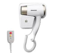 Asciugacapelli da parete con porta di ricarica USB per bagno, asciugacapelli professionale da 110 V, motore ad asciugatura rapida e supporto a doppia tensione, include supporto, viti e adesivo