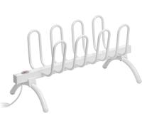 Asciugacapelli elettrico, 4 paia, asciugatura rapida e silenziosa, resistente all'acqua - Radiatore per stivali, scarpe, calze, guanti - alluminio, bianco, 80 W