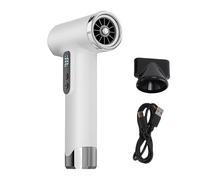 Asciugacapelli Ionici Negativi, Asciugacapelli Ad Alta velocità da 100000 Giri/Min con Motore Senza Spazzole per Asciugatura Rapida, Asciugatrice a Basso Rumore con Filo con (WHITE)