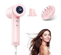 Asciugacapelli Ionico - 160.000 RPM Phon Capelli Professionale ad Alta Velocità con Diffusore, 500 Milioni di Ioni Negativi Anticrespo