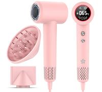 Asciugacapelli Ionico con Diffusore, Phon Capelli Professionale, Phon al Plasma da 400 Milioni, Motore Brushless da 110.000 giri/min per Asciugatura Rapida, 57dB Rumore Basso per Viaggio e Familiari