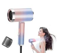 Asciugacapelli MINI PORTATILE 1200W - Estremamente piccolo e pieghevole - Asciugacapelli da Viaggio, Bocchetta per lo styling, 2 livelli di riscaldamento ioni negativi diffusore fono fon Phon
