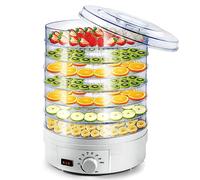 Asciugacapelli per Alimenti, Macchina per Frutta Secca Domestica, Regolazione Manuale 35-70 ℃, 350W ad Alta Potenza, Design Antiscivolo, per Essiccare Frutta, Verdura, Carne, Turchia a Scatti, Pesc