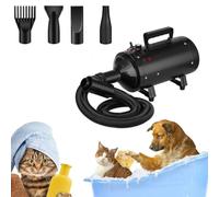 Asciugacapelli per cani 2800 W con 4 ugelli, velocità e temperatura regolabili, silenziosità per uso domestico e professionale