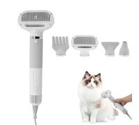 Asciugacapelli per cani Blower, 950 W, portatile con 4 ugelli per animali domestici, temperatura regolabile e velocità del vento, asciugacapelli per cani e gatti