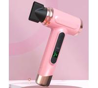 Asciugacapelli portatile senza fili, asciugacapelli ricaricabile tramite USB a bassa temperatura, asciugacapelli da viaggio con 3 modalità con aria calda e fredda, rosa