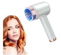 Asciugacapelli portatile senza fili, Asciugacapelli senza fili ricaricabile, Asciugacapelli ricaricabile tramite USB, Asciugacapelli da viaggio leggero Asciugacapelli, Bianco