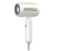 Asciugacapelli professionale, 1900 W, da viaggio, con 3 temperature regolabili, funzione ionica, protezione da surriscaldamento, poco rumore e leggero, bianco