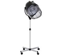 Asciugacapelli professionale HOMCOM 1180W con cappuccio nero regolabile in altezza