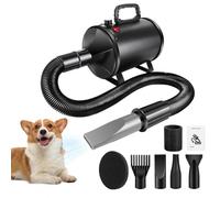 Asciugacapelli Professionale per Animali Domestichi,2800W Asciugacapelli per Cani, Asciugacapelli per Toelettatura Animali velocità e Temperatura Regolabili, Asciuga Cane Con 4 ugelli