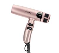 GAMMA+ X-Hybrid Asciugacapelli Ionico, Phon Capelli Leggero, Silenzioso, Ergonomico, Motore Digitale 100.000 Rpm, Nuovo Triplo Filtro di Protezione, 2 Bocchettoni, 1 Diffusore (Gold Rose)