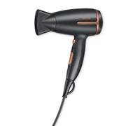 Asciugacapelli QUO 1600W ionico nero rosé 2 temperature 2 velocità aria fredda manico pieghevole