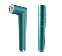 Asciugacapelli senza fili con manico pieghevole, asciugacapelli da viaggio con batteria, ugelli e caricabatterie rapido, asciugacapelli a vento caldo/freddo, per viaggi, campeggio(Green)