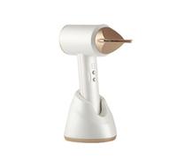 Asciugacapelli senza fili indipendente, mini asciugacapelli da 300 W con base di ricarica vento caldo-freddo asciugacapelli ricaricabile indicatore di batteria intelligente per viaggi(White)