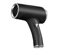 Asciugacapelli senza fili per donna con batteria, asciugacapelli ricaricabile con caricabatterie USB, asciugacapelli a vento caldo/freddo con batteria per viaggi, campeggio, scuola(Black)