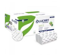 Asciugamani a V Interfogliati Lucart - 2 Veli - 190 Strappi - 863046 (Bianco Con