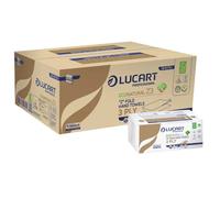 Asciugamani a Z EcoNatural Plastic Free Lucart - 2 Veli - 198 Strappi - 864075U