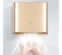 Asciugamani Automatico A Induzione, Asciugamani Elettrico da Bagno da 1250 W con velocità del Vento di 80 M/s, Asciugamani per WC Commerciale, Caldo E Freddo Regolabili, Temperatura Costante,Oro,S