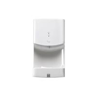 Asciugamani automatico, asciugabiancheria da bagno ad alta velocità, asciugamani con copertura in plastica ABS bianca montata a parete for bagno,Asciugatura rapida(White)