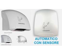 ASCIUGAMANI AUTOMATICO ELETTRICO AD ARIA CALDA FOTOCELLULA PARETE MURO PER HOTEL