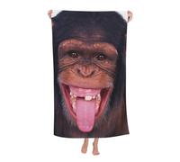 Asciugamani Bagno Big Monkey Orangotan Face Telo Mare 80X130Cm