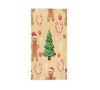 Asciugamani Bagno Christmas Tree Gingersbread Men Hearts Asciugamani Bidet Resistente Morbido Asciugamano Viso 40X70Cm per Picnic Campeggio Spiaggia