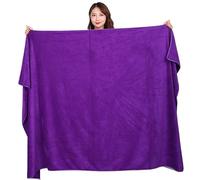 Asciugamani Bagno Grandi Asciugamano da bagno in microfibra, assorbente, ad asciugatura rapida, super morbido, indossare in hotel, come asciugamano o sportivo(Deep purple,80X180CM)