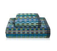 Asciugamani bagno Set 1+1 in spugna cinigliata e velluto Viso e Ospite 7033