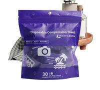 Asciugamani compressi - Tessuto assorbente 30 pezzi | Tovaglioli da viaggio per asciugamani facciali compressi | Per il bagno Campeggio Hotel Palestra Spa Center Trucco Bellezza Doccia