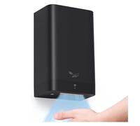 Asciugamani conforme con montaggio superficiale, design cablato, modello nero
